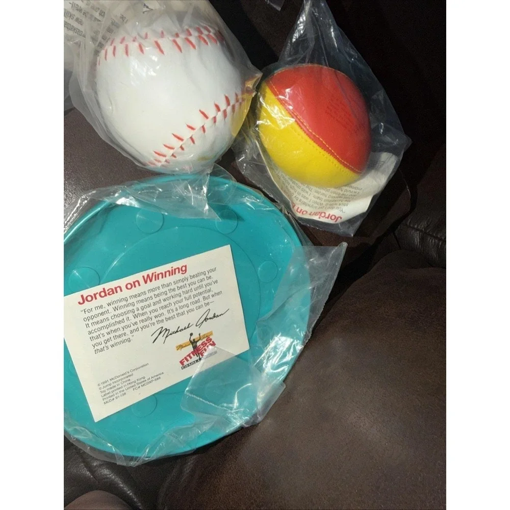 1991 McDonalds Happy Meal Toys Michael Jordan Fitness Fun Challenge, 5‎ Pieces